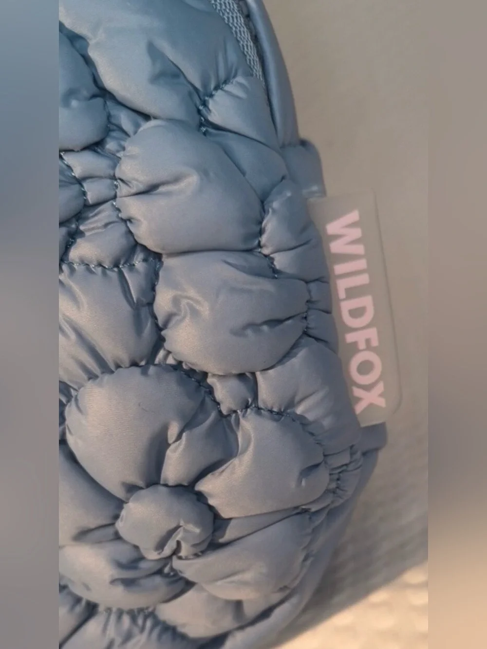 Wildfox Light Blue Quilted Floral Sling Backpack